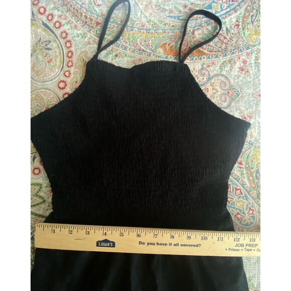 Universal Thread Smocked Linen cotton blend Midi Sundress Black size small - Picture 9 of 13